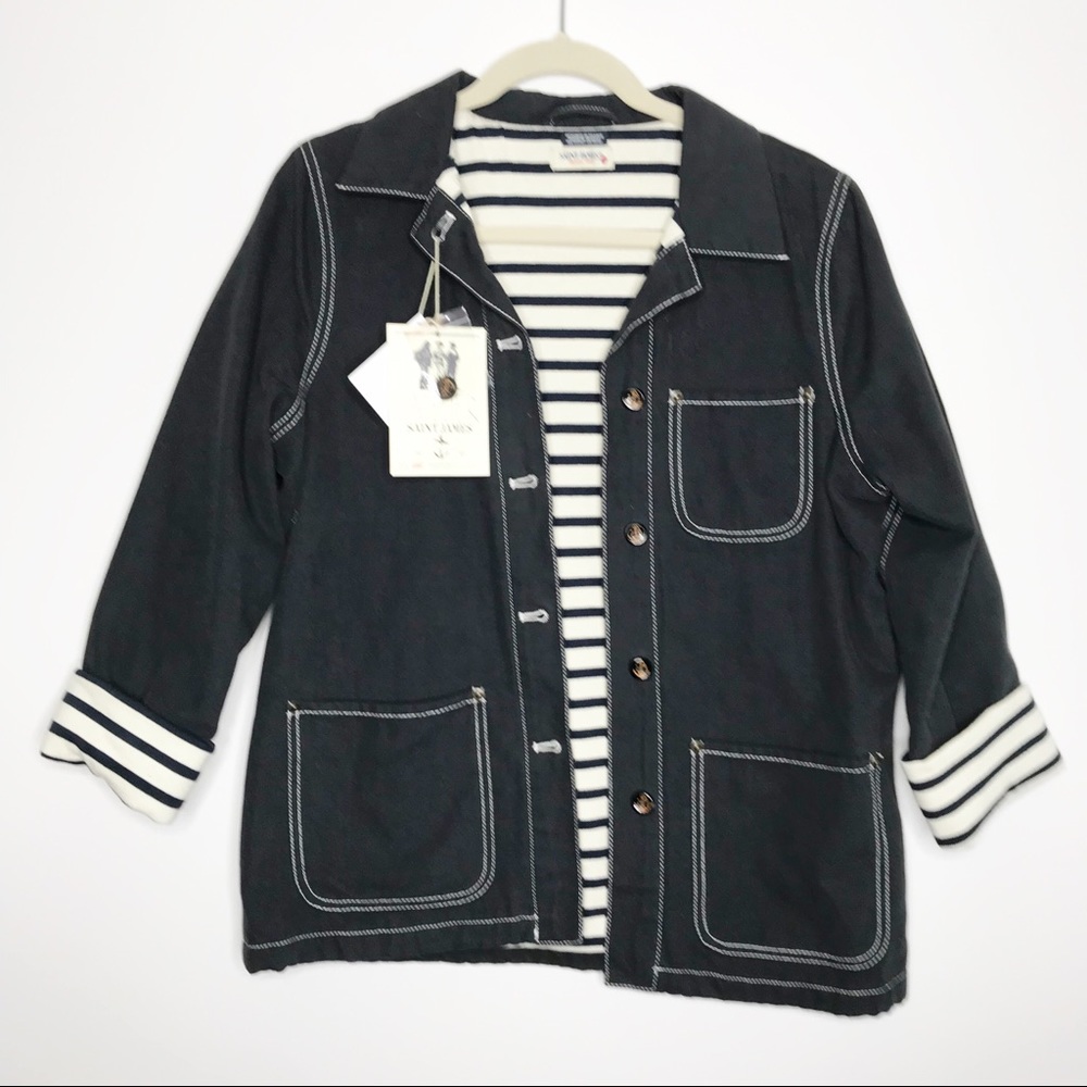 Saint James blue nautical jacket anchor buttons 8
